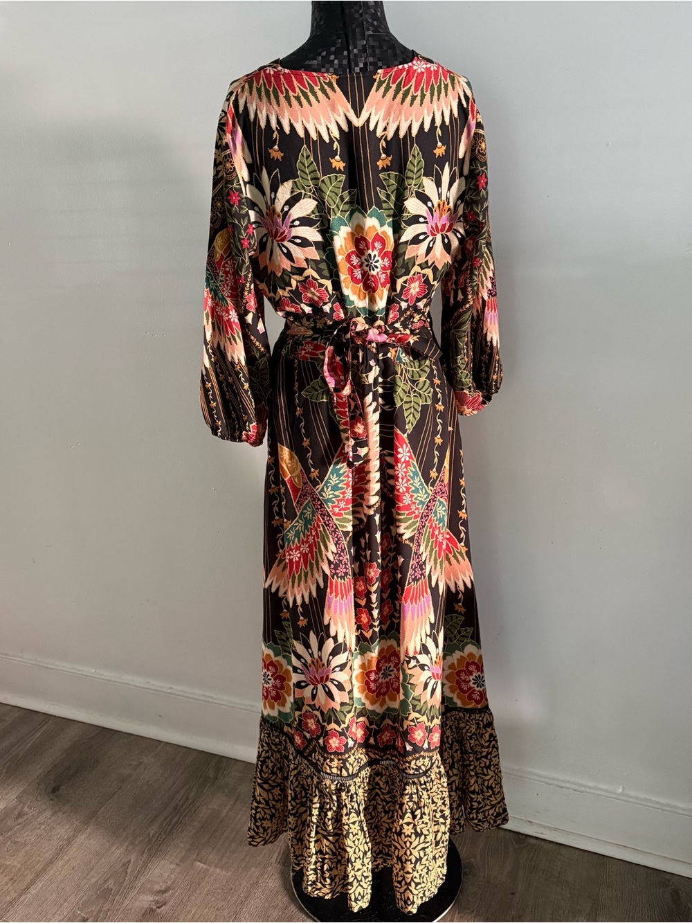 Farm Rio x Anthropologie Amorina Tropical Bird Wrap Dress - Picture 10 of 14